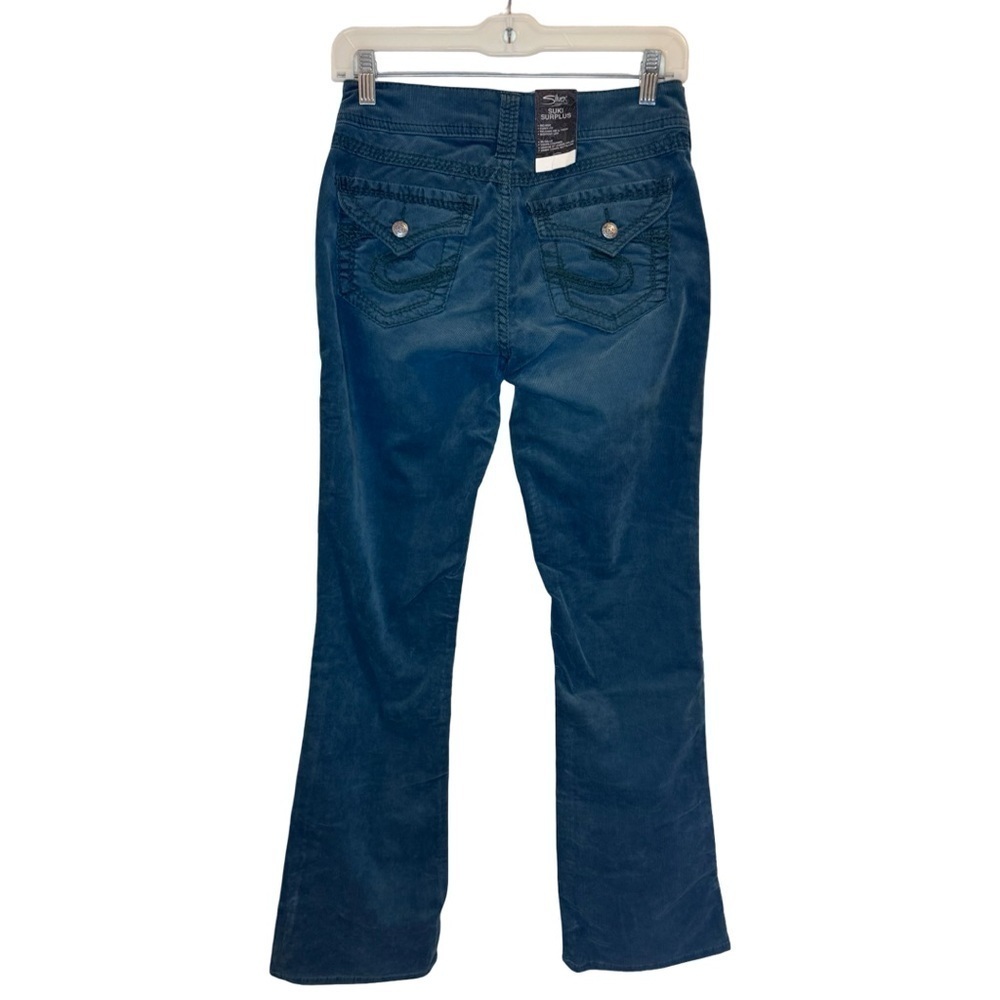 Silver Jeans Teal Courdoroy Bootcut Jeans NWT Size 26 - Picture 4 of 8